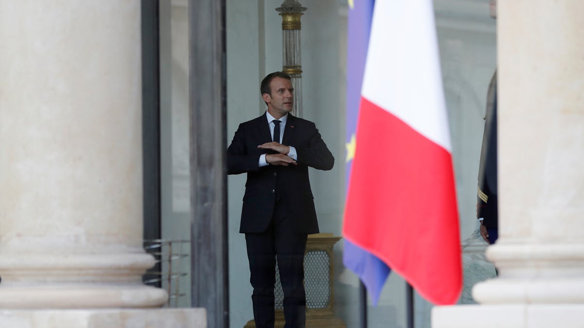 Emmanuel Macron dimanche 16 juillet à l’Elysée.