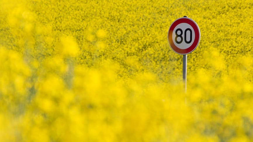 A partir du 1er juillet, la vitesse sur les routes secondaires sera limitée à 80 km/h.