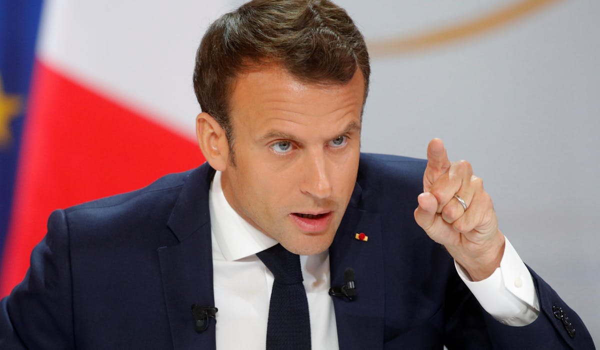 Emmanuel Macron, durant sa conférence de presse jeudi. Emmanuel Macron, durant sa conférence de presse jeudi.