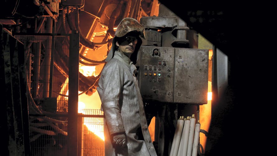 Un salarié à l’usine Ascoval de Saint-Saulve (Nord), en novembre 2018.