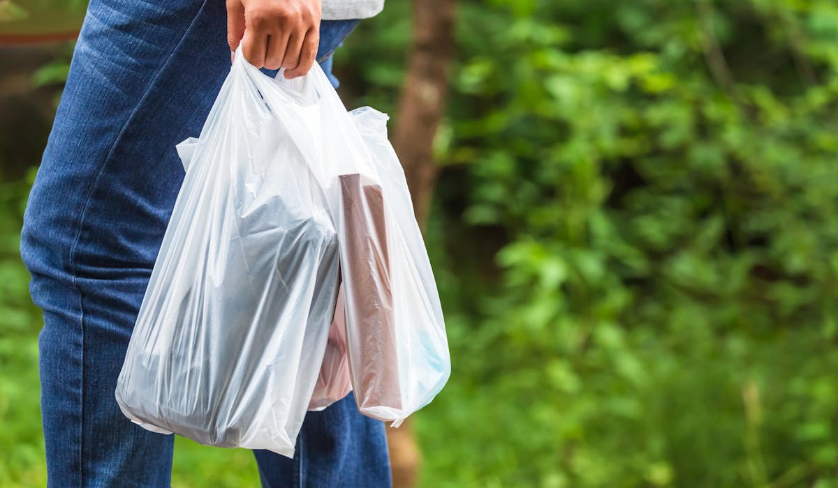 Les sacs en plastique à usage unique sont interdits.