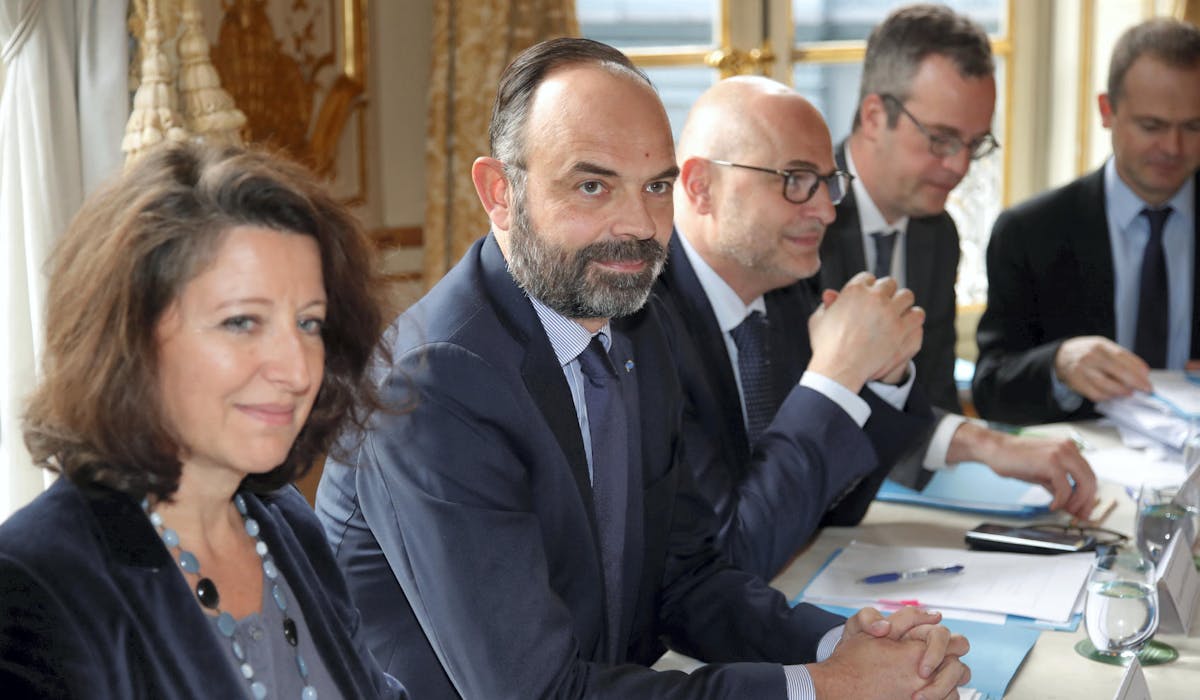 Edouard Philippe lors d’une réunion à Matignon le 10 janvier.
