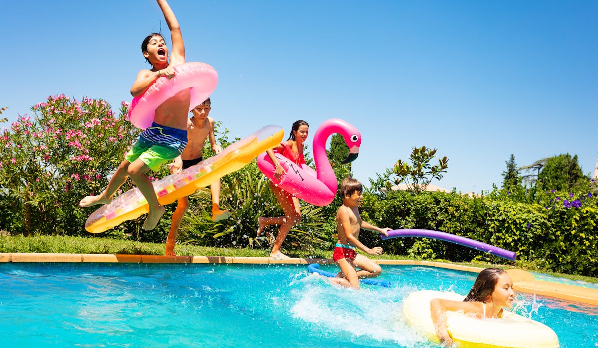 Les vacances, une piscine