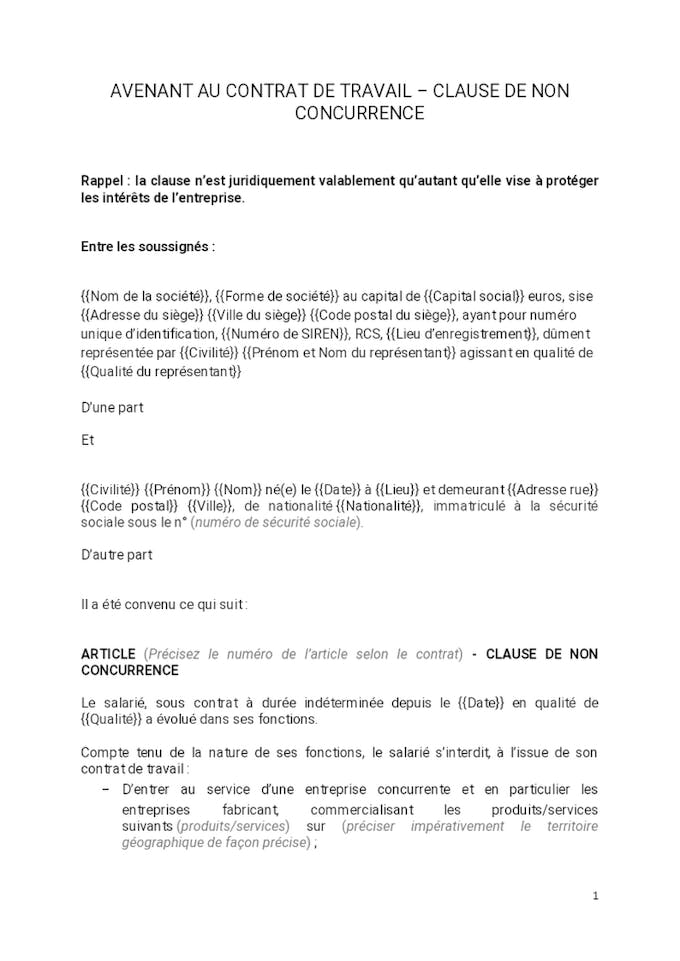A L Avenant Exemple Modèle Avenant Augmentation De Salaire