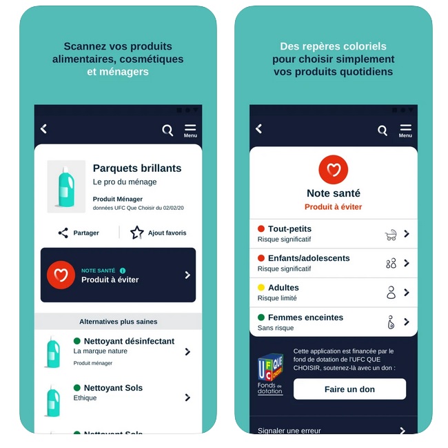 Quel Produit la nouvelle appli de l’UFCQue Choisir pour décrypter les étiquettes Merci pour