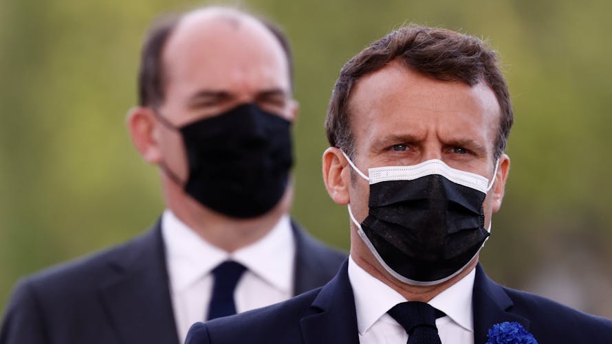 Emmanuel Macron, Jean Castex, 8 mai, Champs Elysées