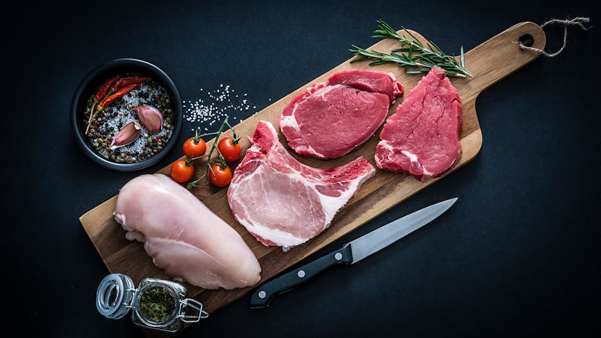 viande alimentation bœuf poulet porc agneau régime santé minceur calories nutrition